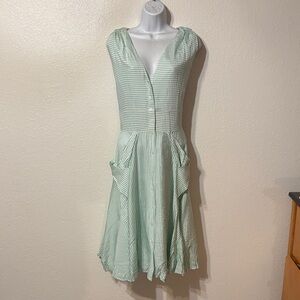 Calvin Klein Striped Fit and Flare Dress Size 12